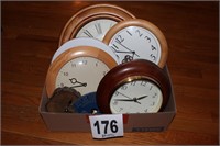 (7) Assorted Box of Clocks