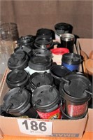 Box of Travel Coffee Mugs