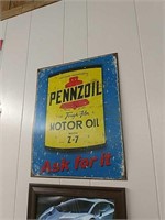 Group of small oil related signs