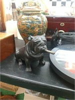 Sf bay bronze style bulldog statue