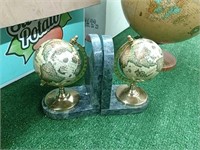 Fantastic Marble globe bookends