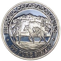Historic Colorado .999 Pure Silver Round GEM PR