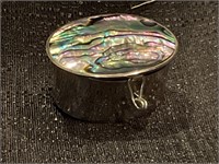 A Mexican Silver and Mother-of-Pearl Pill Box