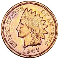 1907 Indian Head Penny UNC RED