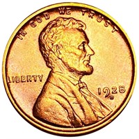 1928-D Lincoln Wheat Penny UNC RED