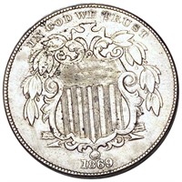 1869 Shied Nickel CLOSELY UNCIRCULATED