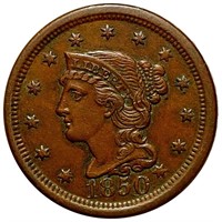 1850 Braided Hair Large Cent UNCIRCULATED