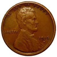 1916-S Lincoln Wheat Penny CLOSELY UNC