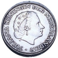 1959 Netherlands 2.5 Silver Gulden UNCIRCULATED