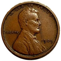 1909 Lincoln Wheat Penny NEARLY UNCIRCULATED