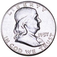 1957 Franklin Half Dollar UNCIRCULATED