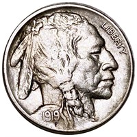 1919 Buffalo Head Nickel LIGHTLY CIRCULATED