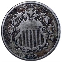 1869 Shield Nickel NICELY CIRCULATED