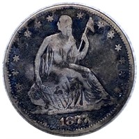 1877 Seated Liberty Half Dollar LIGHTLY CIRCULATED