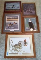 5 Wildlife Framed Prints/Pictures