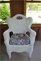 Wicker Side Chair w/ Cushion
