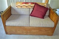 Love Seat with Throw and Accent Pillow