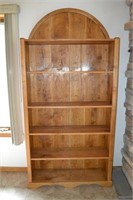 Solid Wood Bookshelf - Arched Top