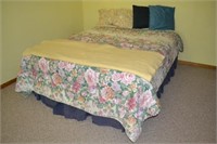 Queen Bed Frame/Quilt/Sheet Set/Blanket/Pillows