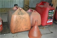 Plastic Gasoline Cans & Funnel