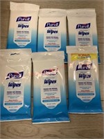 6 purell sanitizing wipes