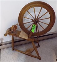VINTAGE FRUITWOOD SPINNING WHEEL - FROM......
