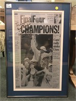 Framed Herald-Leader 1998 Champions signed by