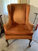 Vintage Orange Wingback Chair