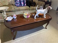Cherry Queen Anne Style Drop Leaf Coffee Table
