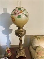 Vintage Table Lamp with Brass Base