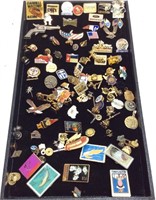 ASSORTED PINS, CUFF LINKS