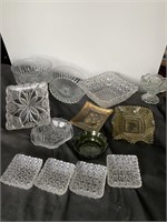 Pressed Glass Candy Dish Lot