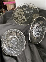 Sterling on Crystal Serving Pieces