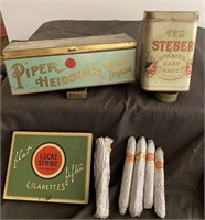 Vtg Tobacco Tins w/ Cigars