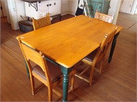 Wooden Table Made In Malasia (4) Chairs