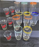 Mid-Century Modern Tumblers Juice Glasses
