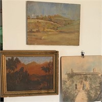 2 + 1 Oil Paintings & Pastel