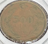 500 Lira 1990 Turkey Coin