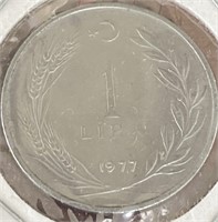1 Lira 1977 Turkey Coin