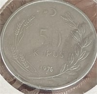 50 Kurus 1976 Turkey Coin