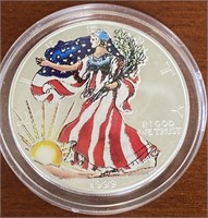 1999 Silver Eagle Colorized 1 Oz Fine Silver
