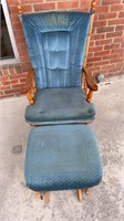 Comfy Glider Chair w/matching glider foot stool