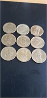 9 - One dollar president coins