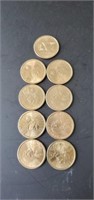 9 - Sacagawea dollar coins