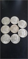 8 - 1968 Kennedy half dollars