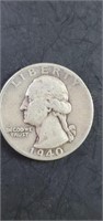 1940 silver quarter