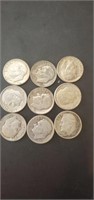 9 - silver dimes