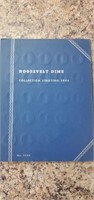 Roosevelt dime book with coins