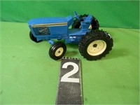 Blue Metal Toy Tractor