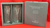 Pr. of Waterford "Health" Crystal Flutes in Box